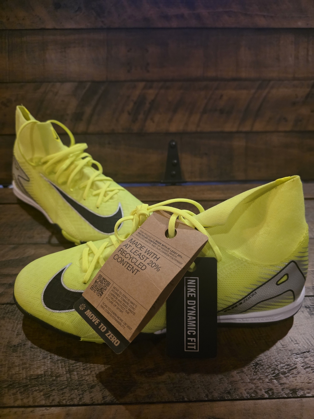 Nike Air Zoom Mercurial Superfly 10 Academy TF Turf Soccer Shoes | Volt/Black - Picture 5 of 6